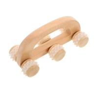 Hoement Massaggiatore Manuale in Legno con Rulli per Mani Strumento Portatile per Trattamento Muscolare e Rilassamento per Viaggi e Uso Domestico Leggero e Durevole