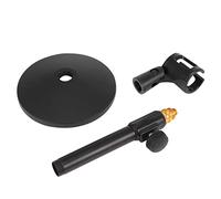 Hoement Microfono Base Rotonda Per Scrivania Stativo Leggero Per Live Streaming Conferenze e Registrazioni Design Professionale e Flessibile