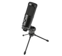 Hoement Microfono Condensatore USB per Conferenze Vocali Registrazione Audio Microfono da Ufficio con Controllo del Volume e Base Girevole per Studi di Registrazione e Stazioni Radio