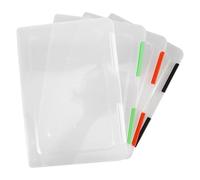 Hoement Organizer Portatile A5 in Plastica Trasparente per Documenti 4 , Scatola Porta Contenitore per e Cartoline per Desktop e Viaggio