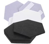 Hoement Pannelli Acustici Esagonali Isolanti 12 Pezzi Adesivi per Pareti e Soffitti Materiale Antiurto per Scuole, Bar e Chiese