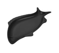 Hoement Piatto in Ceramica a Forma di Pesce Nero, Facile da Pulire e Conservare, per Famiglie e Ristoranti come Piatto da Portata per Snack e Carne