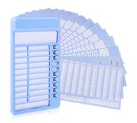 Hoement Planner Settimanale da Tavolo Routine Visiva, Layout Chiaro e Supporto Pieghevole in Plastica Blu, Lavagna Scorrevole per Organizzare Attività e Promemoria