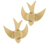 Hoement Pomelli per Porte di Mobili in Ottone Dorato a Forma di Rondine, Maniglie Decorative per Armadi e Cassetti, Set da 2 Pezzi Finitura Lucida per Cucina e Guardaroba