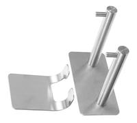 Hoement Porta Asciugacapelli da Parete in Acciaio Inox Montaggio senza Foratura, Supporto Autoadesivo per Bagno e Toilette, Portaoggetti per Phon e Accessori Gancio per Cavo