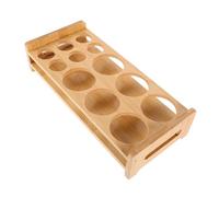Hoement Porta Bicchierini da Shot in Bambù Compatto e Salva Spazio Vassoio Espositore per Bicchieri Whisky Organizer Elegante per Casa Bar e Ristorante Supporto Grandi Piccoli