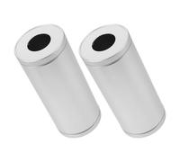 Hoement Porta Fazzoletti per Auto Cilindrico in Alluminio Resistente Antigraffio Set 2 Pezzi Design Rotondo Moderno Compatibile Portabicchieri Distributore Pratico per Viaggi e Uso