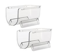 Hoement Portabottiglie Supporto Semplice e Generoso 2 Pezzi Impilabile in Pet Organizer Trasparente per Bottiglie di Vino e Bevande per Tavolo da Pranzo e Cucina