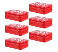 Hoement Portapillole in Metallo Piccolo Portatile Simbolo Sos, Contenitore Resistente per Medicinali da Viaggio e Custodia Compatta per Pillole Quotidiane, Organizer Salvataggio