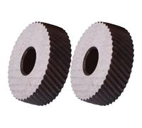 Hoement Ruota Zigrinata Diagonale in Acciaio 1,2 MM Set 2 Pezzi per Utensili Godronatura e Zigrinatura Lineare Professionale per Tornio Metalli