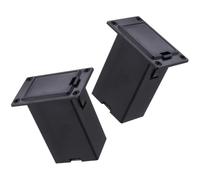 Hoement Scatola Batteria Attiva per Chitarra e Basso, 2 Pezzi Nera in Plastica e Metallo, Portatile da Montare in Superficie, per Performance e Ktv