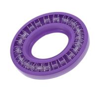 Hoement Scatola di Immagazzinaggio per Bobine da Cucito in Plastica e Gomma con Anello Elastico per Mantenere Filo Ordinato, Porta Filo Porpora
