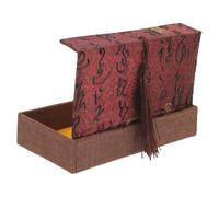 Hoement Scatola per Gioielli Chic in Carta e Tessuto Design Vintage Unico, Organizer per Anelli e Piccoli Oggetti, Capacità Sufficiente per Camera da Letto o Soggiorno
