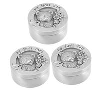 Hoement Scatola Porta- Fetale in Metallo Con Riccioli Per I Ricordi Del Bambino 3 Pezzi