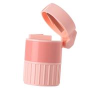 Hoement Scatola Portapillole Compatta e Portatile con Taglierina Interna per Taglio Preciso e Scomparti Multipli Contenitore Medicinali da Viaggio con Funzione Tritapillole Integrata Rosa