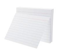 Hoement Schede Indice Orizzontali Bianche 200 Pezzi Carta Spessa Portatile per Studio e Preparazione Discorsi Righe per Appunti e Flashcards