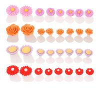 Hoement Separatori Pezzi Dita di Piedi Forma Fiore in Silicone e 32 Sicura Fissa per Pedicure per Nail Art e Manicure Professionale