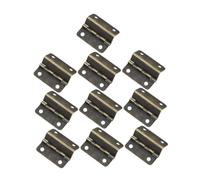 Hoement Set 10 Pezzi Cerniere a Tre Pieghe in Metallo per Scatole di Legno Cerniere ad Angolo Retto Lucidate Finitura Resistente alla Ruggine per Specchi da Toeletta e Installazione