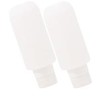Hoement Set 2 Bottiglie da Viaggio in Silicone e Pp 200ml Capacità, Contenitori per Shampoo e Balsamo, Salva Spazio Imbottigliamento Separato, per Viaggi