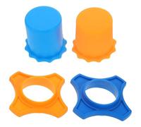 Hoement Set 2 Coperture Protettive in Silicone per Microfono Anelli Esagonali Anti-rollio e Texture Antiscivolo, Manicotti Decorativi per Microfono Wireless per Ktv, Studio e Spettacoli