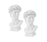 Hoement Set 2 Luci Notturne Lampada da Comodino a Forma di Statua di David Lampada da Tavolo Piccola in Plastica Sicura per Camera da Letto e Scrivania Luce D’Atmosfera Compatta per