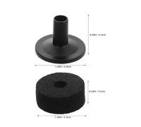 Hoement Set 20 Feltri Neri per Piatti Batteria Manicotti in Plastica di Ricambio Accessori e Parti per Batteria Pad per Esercizi e Custodia per Supporti per Pratica e Uso Domestico