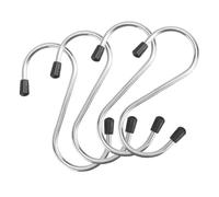 Hoement Set 20 Ganci a S in Acciaio Inossidabile Argento per Cucina, Ganci Multiuso Resistenti e Ben Lucidati per Organizzare e Tenere Ordinata la Casa