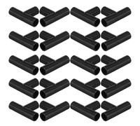 Hoement Set 20 pezzi di connettori a T in plastica neri per organizer scarpe e mobile contenitore, compatibili con asciugatrice e storage rack, diametro 12 mm, antigraffio e facile da