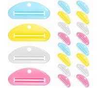Hoement Set 20 Pezzi Spremitore a Rullo per Tubetto di Dentifricio Dispenser Manuale in Plastica Piccolo e Portatile Strumento Spremi Tubetto per Dentifricio Crema Mani e Detergente