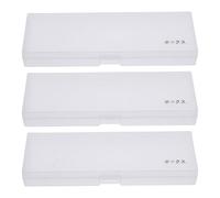 Hoement Set 3 Pezzi Porta Pennelli Pittura in Pp Trasparente Opaco, Astuccio per Pennelli e Matite, Contenitore Comodo e Pulito per Disegno e Cancelleria Studenti