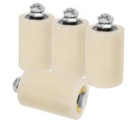 Hoement Set 4 Pezzi Carrucola in Nylon 50x70mm per Cancelli Scorrevoli, Ruota di Guida Compatta Resistente, Accessori per Porte Scorrevoli e Binari Mobili