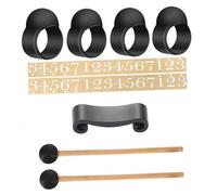 Hoement Set 9 Pezzi Accessori per Tamburo Copri Dita a Lingua in Silicone e Plastica per Ridurre Rumore e Proteggere Bacchette, per Principianti