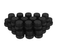 Hoement Set da 30 Tappi Dosatori Antimanomissione per Bottiglie da 5-100ml, in Pp Nero, Design Leggero e Facile da Sostituire per Olio Essenziale e Profumo