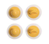 Hoement Set da 4 Ganci da Parete a Forma di Becco D'anatra in Abs Giallo, Adesivi senza Fori, Resistenza Forte, per Cucina e Bagno