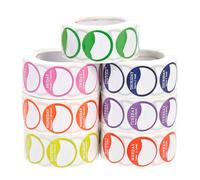 Hoement Set da 7 rotoli di etichette adesive in carta per panetterie, perfette per scrivere appunti e organizzare inventari