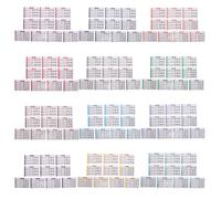 Hoement Set di Schede Accordi per Pianoforte Professionali in Carta Resistente Tabella e Flashcard per Apprendimento Rapido Guida Portatile per Lezioni e Pratica Musicale