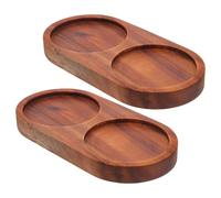 Hoement Set Funzione Antirumore in Legno Supporto per Macina Sale e Pepe 2 Pezzi e Base Stabile per Cucina e Tavola da Pranzo
