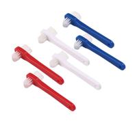 Hoement Spazzolino Per Denti Finti A Doppia Testina Piccolo Strumento Di Pulizia Per Protesi Setole Morbide E Manico Resistent