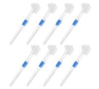 Hoement Spazzolino per Protesi Dentarie 8 Pezzi Setole Ultra Morbide a Doppia Testa Spazzola Trasparente per la Pulizia di Apparecchi di Contenzione Kit Compatto per Anziani per Igiene