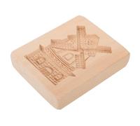 Hoement Stampo per Biscotti in Legno Mulino Vento Stampino Unico per Dolci Fai da Te Accessorio Leggero e Compatto per Decorare Biscottatrice e Preparazioni Dolciarie