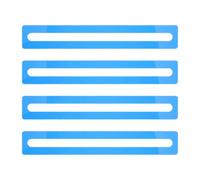 Hoement Strisce Guida alla Lettura per Dislessia in Acrilico Blu 4 Pezzi, Righello Sovrapposizione per Identificare Regole Mahjong e Supporto per Principianti