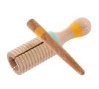 Hoement Strumento musicale in legno Guiro, strumento a percussione educativo con mazzetta, strumento di apprendimento musicale per bambini, sviluppo della prima infanzia