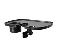 Hoement Supporto Microfono Morsetto Regolabile in Altezza e Portabicchiere in Pp per Live Broadcast e Canto, Vassoio Porta Scheda Audio Funzionale