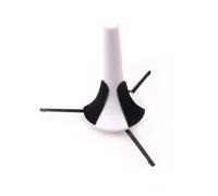 Hoement Supporto per Tromba Pieghevole Bianco Base a Tre Gambe in Metallo e Plastica, Design Stabile Vite Rotante e Staffa in Metallo Rimovibile, per Musicisti in Concerto