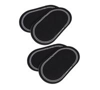 Hoement Toppe Protettive per Pelli di Tamburo 4 Pezzi Nero Autoadesive per Grancassa Doppio Pedale Pad Silenziatore per Batteria