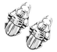 Hoement Uomini Cufflinks a Forma di Coleottero in Lega di Zinco Argento, Classici e Stilosi per Camicie Eleganti e Occasioni Speciali