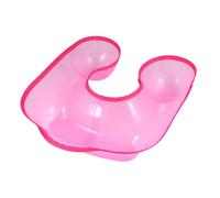 Hoement Vaschetta Collo Permanente in Plastica Rosa con Supporto Ergonomico per Parrucchieri Ampio Vassoio per Trattamenti Capelli e Lavaggio per Saloni e Uso Professionale