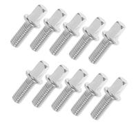 Hoement Viti per Tamburo in Ferro Placcato Argento M6x15mm 10 Pezzi Facili da Installare e Resistenti Adatte per Asse Pedale e Batteria, Accessorio per Musicisti Amatoriali