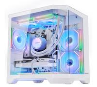 HOENGAGER Ocean of Stars Gaming PC - AMD Ryzen 7 7700 3,8 GHz, RTX 4060 8G, 32 GB DDR5 RAM 6000 MHz, 1 TB PCIe SSD, 11 AC WiFi, Windows 11 Pro 64-bit, bianco