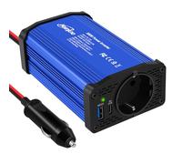 Hoenjuno Inverter da 300 W, 12 V a 220 - 230 V, con presa europea e porta USB di tipo C e QC 3.0, ricarica il tuo laptop, iPad, iPhone, tablet, console e altro ancora